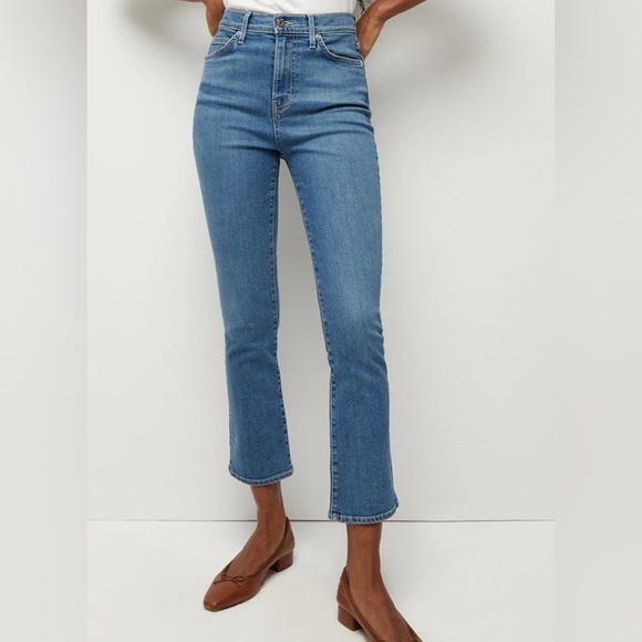Veronica Beard Carly high-rise kick flare bright lakeshore jeans NWT - Picture 3 of 11